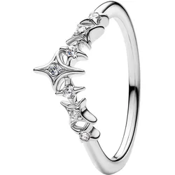 Pandora 134946C01 Damenring Tiara Sterne Silberfarben, 50/15,9