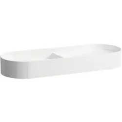 LAUFEN Sonar Doppelwaschtisch-Schale H8123484001121 100x37cm, ohne Hahnloch, ohne Überlauf, LCC