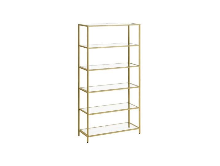 Hansiro Badregal Dhaka, Transparent, Glas, 80x177.3x30 cm, Badezimmer, Badezimmerregal, Badregal