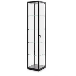 Vitrine sdb Aluminium schwarz eloxiert, 40x200x40 cm