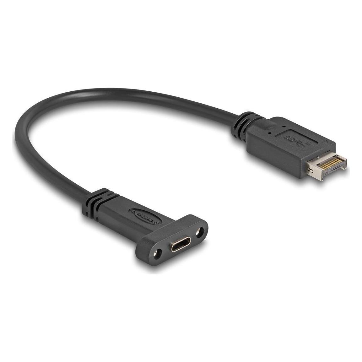 Delock USB 10 Gbps Kabel USB Typ-E Key A 20 Pin Stecker zu U (0.25 m, USB 3.2 Gen 2) (85454)