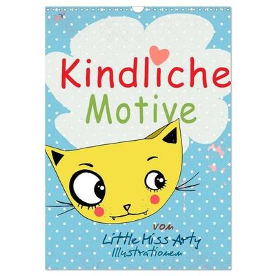 Kindliche Motive von Little Miss Arty - Illustrationen! (Wandkalender 2027 DIN A3 hoch), CALVENDO Monatskalender