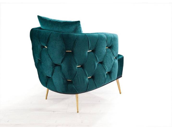 Villa Möbel Sessel Goldy (pflegeleichter Mikrofaserstoff, 1-St., 1-tlg. Sessel), Handmade Quality,strapazierfähiger,pflegeleichter Mikrofaserstoff