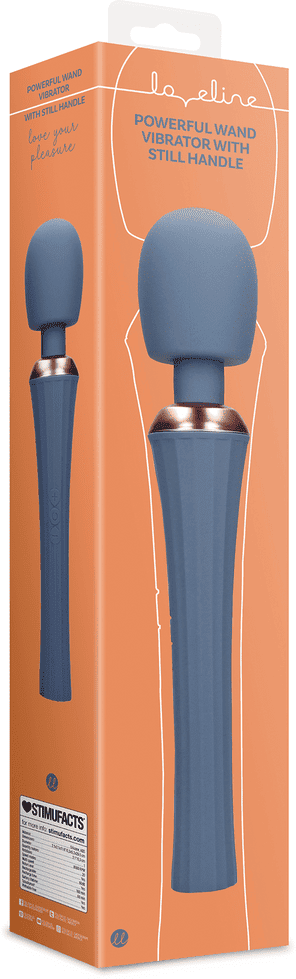 Loveline Powerful Wand Vibrator with Still Handle - Blue Nova