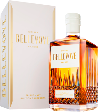 Whisky Bellevoye Französischer Whisky - Bellevoye - Blanc Finition Sauternes - Etui - 0.7L