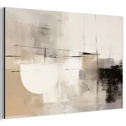 METALLBILD Abstrakt - Kunst - Grau 30x20 cm