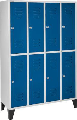 Schäfer Shop Select Kleiderspind, 4x2 Abt., m. Füßen, Zylinderschloss, Tür enzianblau