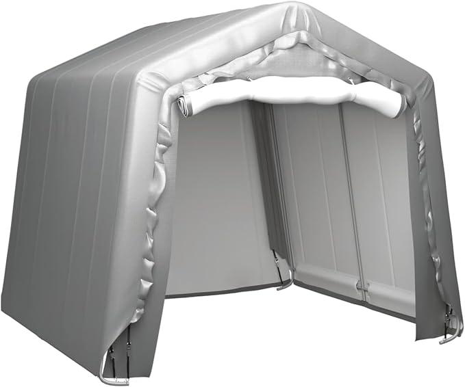 Lagerzelt 240x240 cm Stahl Grau, Carport, Autozelt, Garage, Weidezelt, Unterstand, Zeltgarage, Lagerzelt, Gerätezelt, Pavillon Zelt, Fahrradgarage Zelt, Garagenzelt