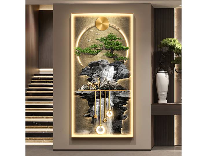 Applique murale LED moderne en porcelaine cristal pour couloir, plante verte, salon intérieur, décoration de la maison, peinture murale