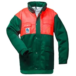 Forst- und Schnittschutzjacke "BUCHE" grün/orange - XL - grün