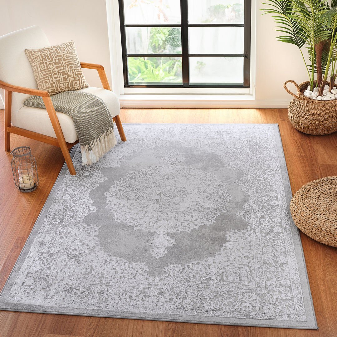 17 Stories Rectangle Oriental Area Rug Cream;Beige;Gray Rectangle 200 x 275cm