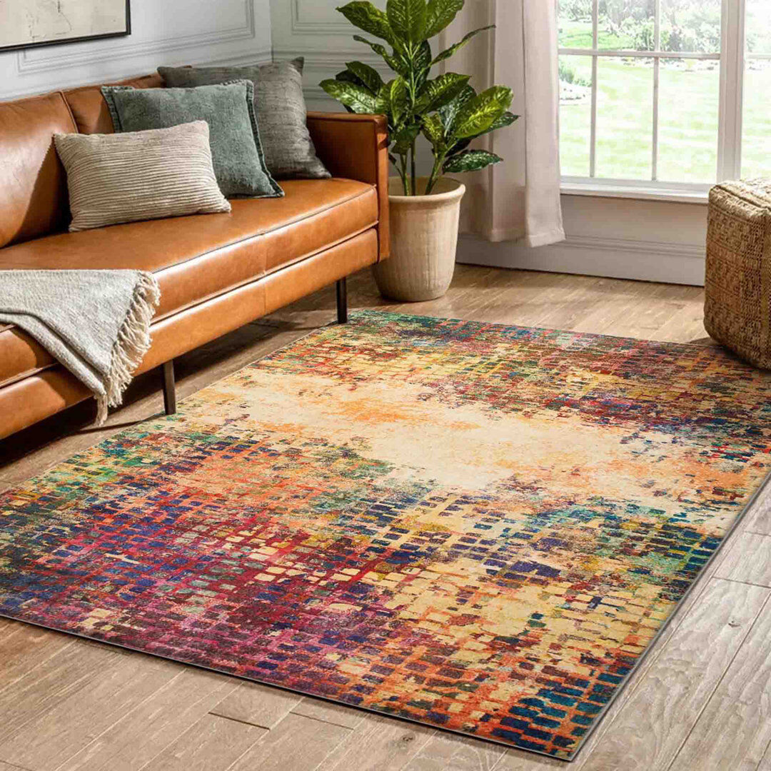 World Menagerie Abstract 330cm X 240cm Area Rug Vibrant 330cm W X 240cm L