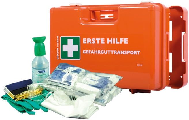 Gramm Medical Trousse de premiers secours pour transports de marchandises dangereuses avec DIN 13 164 (415.035.08400)