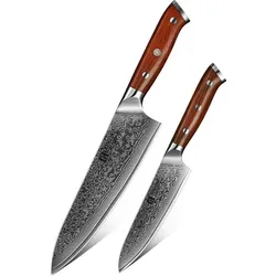 XinZuo - Damastmesser Set 2-teilig - B13R Yu series