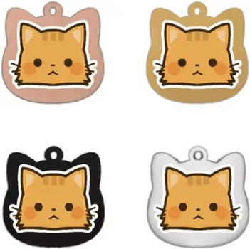 Inspire Curations PawPrint Personalized Stainless Steel Pet ID Tag 4 golden