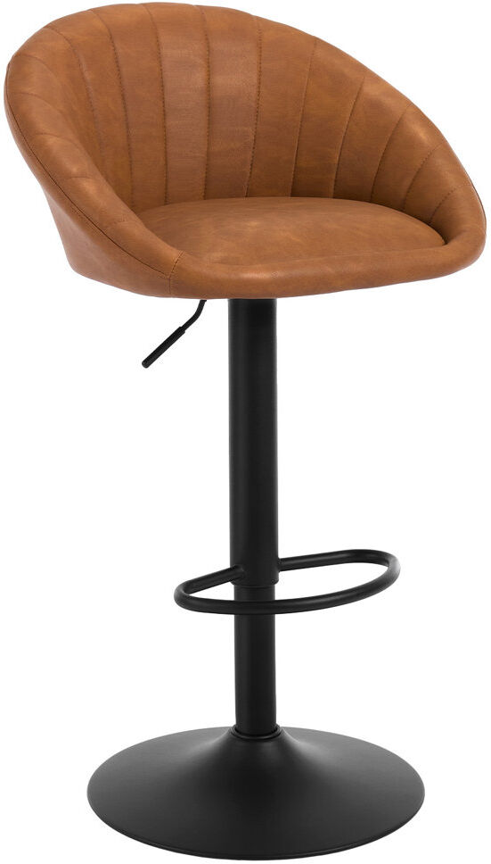 Fairmont Park Swivel Upholstered Adjustable Height Bar Stool Brown 1