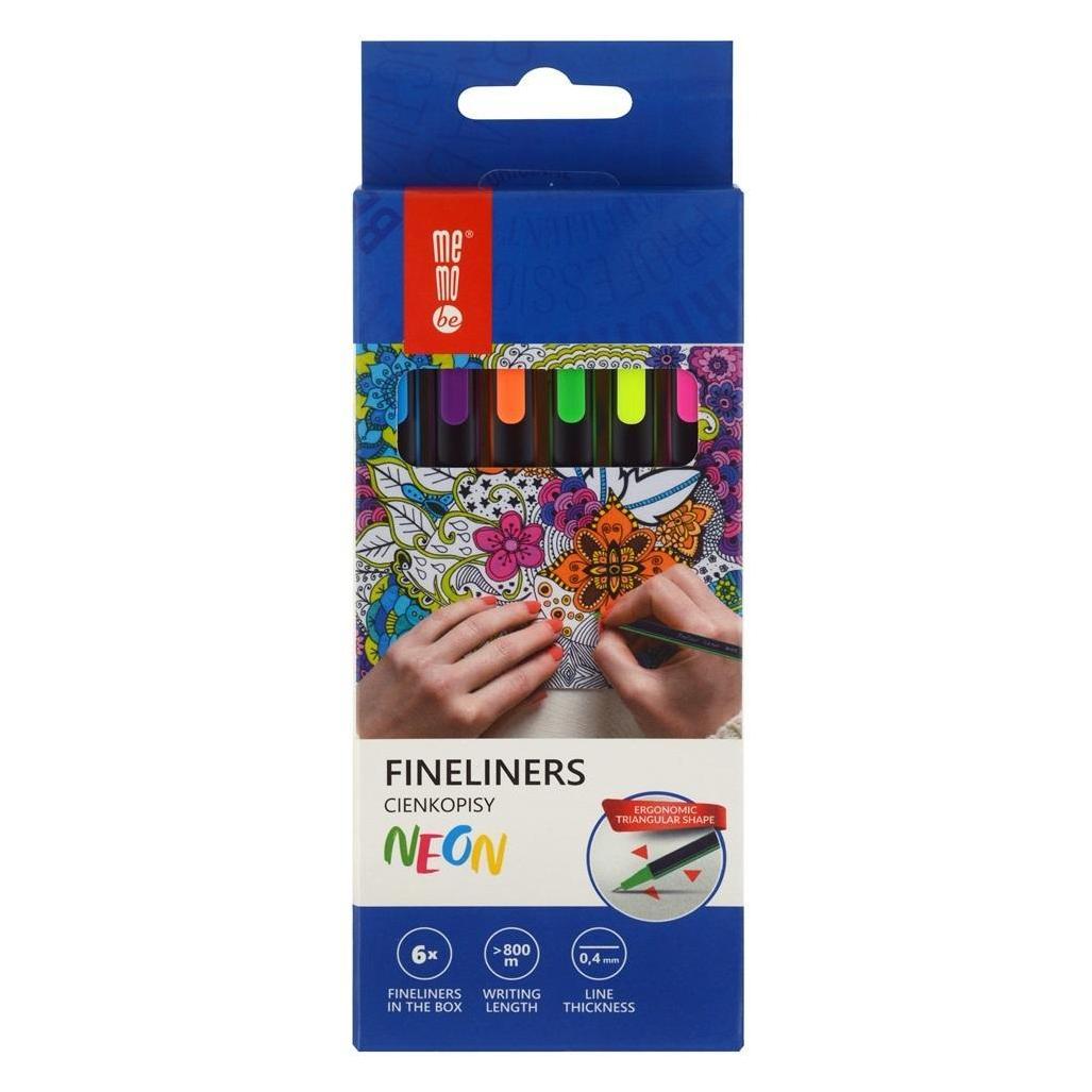 Memobe Neon-Fineliner 0,4 mm, 6 MemoBe-Farben (6x) (48985427)