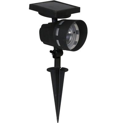 Gartenstrahler LUXFORM "Solar-Intelligente Hybrid-Erdspießleuchte -Montana", schwarz, 1 Stk., Leuchten, Gartenstrahler, Für den Außenbereich geeignet IP33