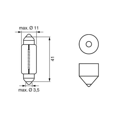 BOSCH Glühlampe, Innenraumleuchte 1987302225