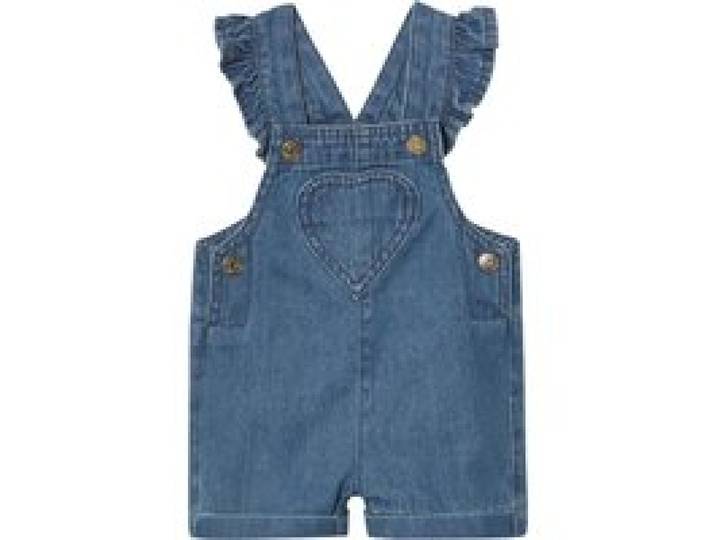 LUPILU® Salopette bébé, en pur coton bio. (Bleu, 80)