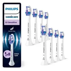 PHILIPS Sonicare HX6058/87 Ersatzbürstenköpfe S2 Sensitive 8 Stück HX6058/87