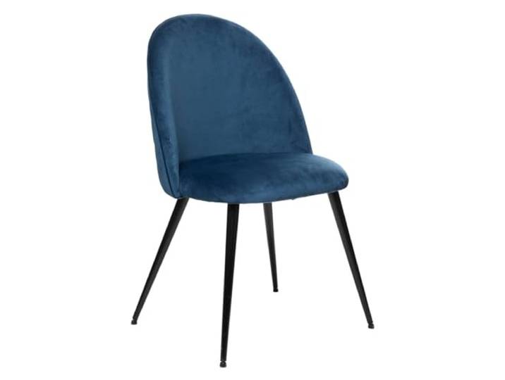 Atmosphera Stuhl Slano, Samt, Metallbeine, Schwarz