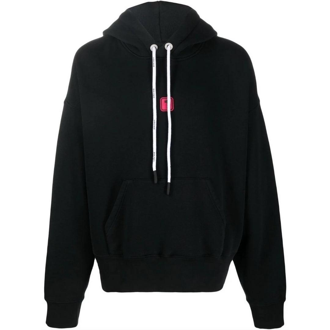 Palm Angels Bold Angels PXP Logo Schwarzer Kapuzenpullover