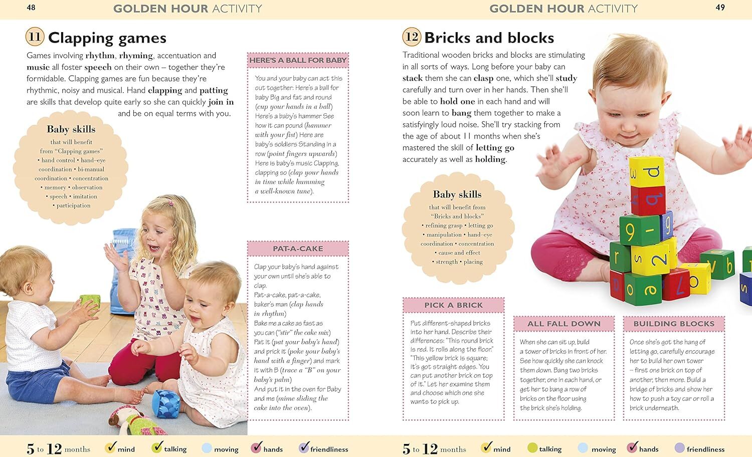 Baby's First Skills: Help Your Baby Learn Through Creative Play by Dr Miriam Stoppard - DK Paperback - Ages 0-2 - Golden Hour of Play Activities