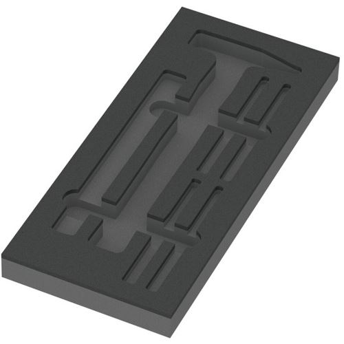 Wera 9782 Schaumstoffeinlage Hammer-Set 1, 6?teilig (schwarz/grau, in Schaumstoffeinlage für Werkstattwagen)