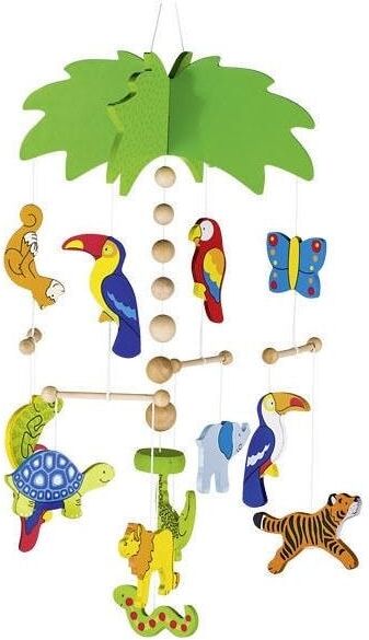 Mobile GOKI "Mobile Palme", Baby, bunt, Holz, Mobilés Mobile bunt Einheitsgröße