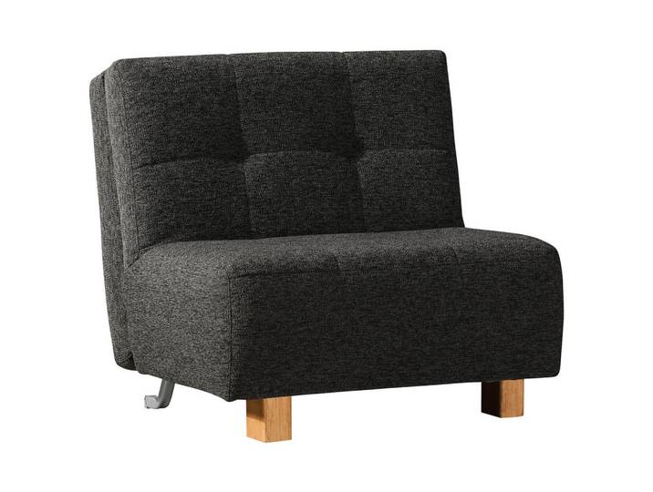Novel Schlafsessel, Anthrazit, Holz, Eiche, Uni, 85x92x102 cm, Fußauswahl, Stoffauswahl, Liegefunktion, Wohnzimmer, Sofas & Couches, Schlafsofas, Schlafsessel