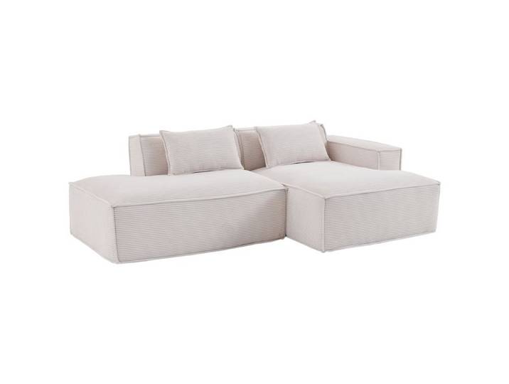 ULEVR canapé droit 3 places 235 cm format compact pour petit espace tissu résistant facile d entretien beige