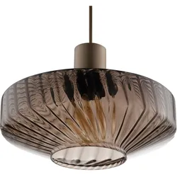 Brilliant, Pendelleuchte, Pendelleuchte, Höhe 173 cm, Ø 28 cm, E27 Fassung, Glas, kaffeefarben (E27)