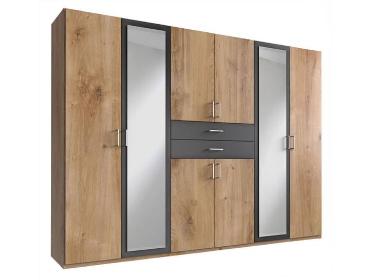 Kleiderschrank MINNESOTA 270 x 208 x 58 cm Holznachbildung...