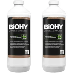 BiOHY Universal Entkalker (2x1l Flasche) | Konzentrat für 20 Entkalkungsvorgänge pro Flasche | Kompatibel mit allen Kaffeevollautomaten
