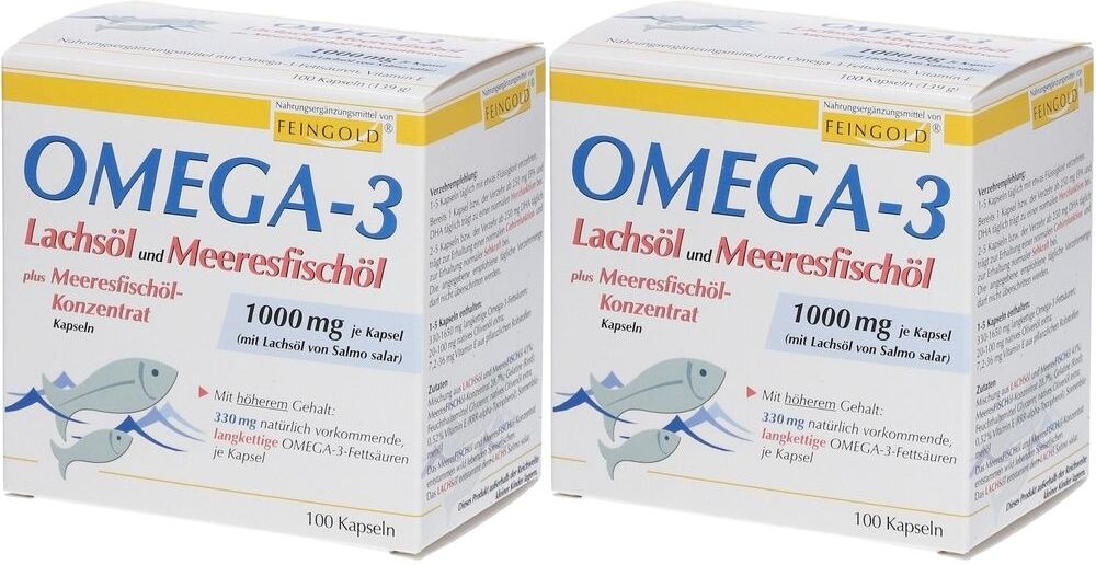 FEINGOLD Omega 3 Lachsoel U Meeresf x2 2x100 St Kapseln