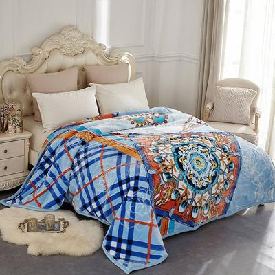 JML Korean-style 2-ply Printed Pattern Plush Mink Fleece Blanket