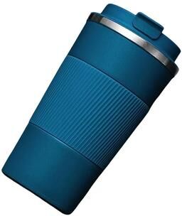 Uplifted Finds 304 Stainless Steel Vacuum Insulated Water Bottle Anti Slip Coffee Thermal Mug Portable Office Gift Set blue 380 Ml