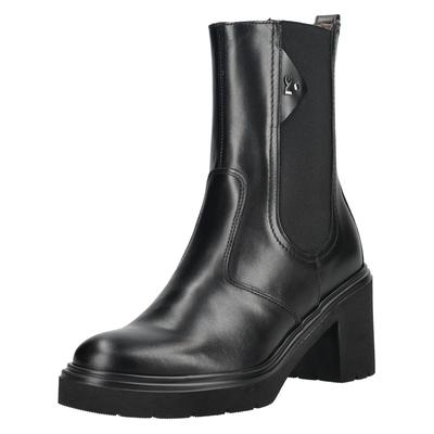 High-Heel-Stiefelette NERO GIARDINI "Nero Giardini Stiefelette Leder/Textil", Damen, Gr. 40, schwarz, Leder, Textil, Schuhe