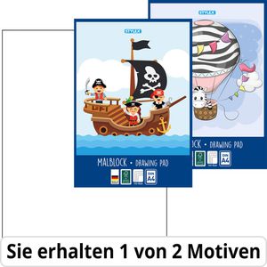 Stylex Zeichenblock 41322, A4, 60 g/m², weiß, geleimt, 100 Blatt