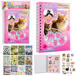 Katzen-Meme-Stickerbuch-Album mit 800 glänzenden und matten Stickern