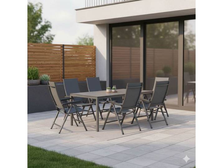 Kettler Cirrus Gartenmöbel-Set L (6 Plätze) mit OUTLIV. Tisch 220x100cm