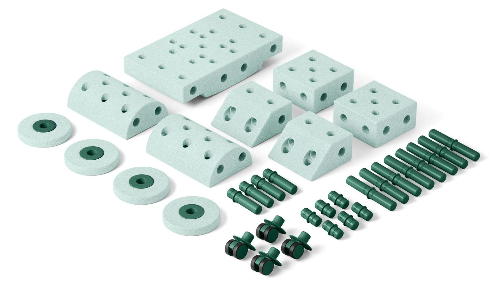 MODU Dreamer-set in Ocean Mint / Forest Green