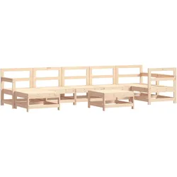 vidaXL 8-tlg. Garten-Lounge-Set Massivholz Kiefer