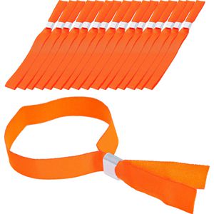Böttcher-AG Einlassbänder stoffo, aus Stoff, orange, mit Metall-Verschluss, 100 Stück