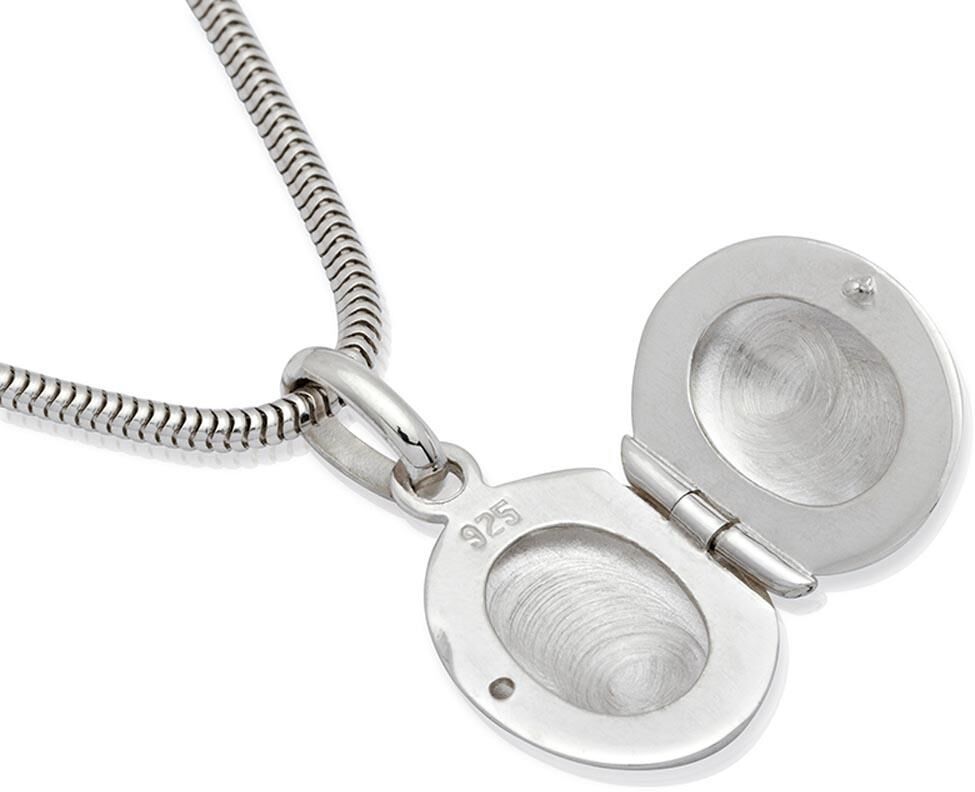 Unique Exklusives 925 Silber Medaillon aufklappbar silber