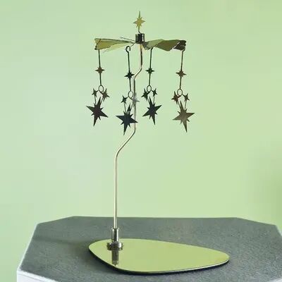 Inspire Daily Merch New Carousel Candle Spinner For Wedding Party Christmas Festival Home Office Decor Candle Holder gold Star