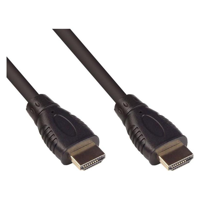 Good Connections Anschlusskabel HDMI 2.0b, 4K / UHD @60Hz, 18 Gbit/s, vergoldete Kontakte, schwarz, 2m, Good Connecti (2 m) (4520-020)