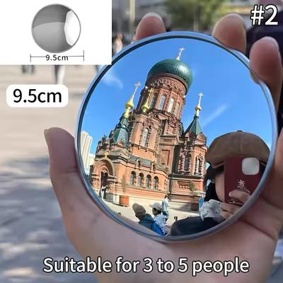 Fusion Finds Portable Travel Selfie Mirror Convex Handheld Makeup Mirror For Photography & Touch Ups b