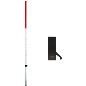 Laserliner Messlatte 080.50, Plus rot, Länge 2,4m, Maßeinheiten m/cm